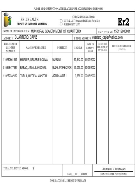 er2 philhealth|Iba pa.
